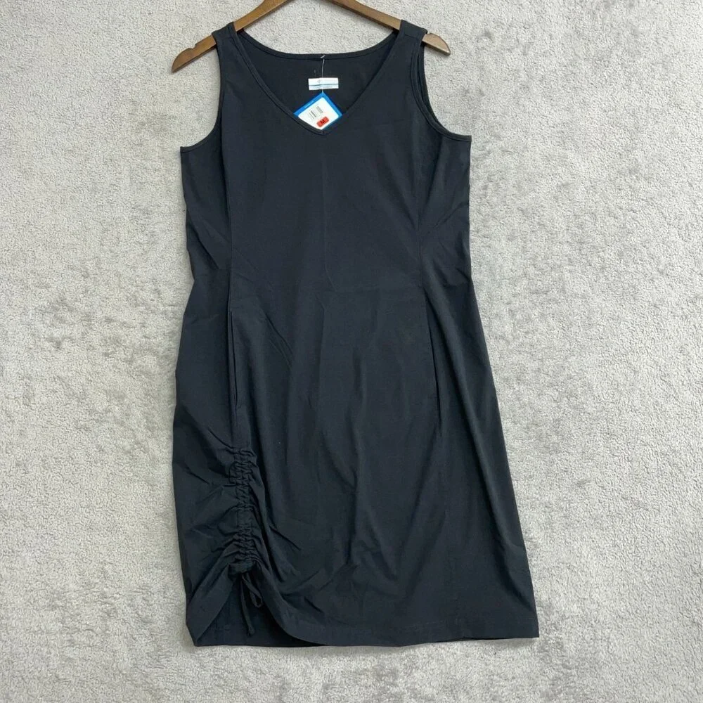 NEW Columbia Women's M Black V-Neck Sleeveless Active Fit Dress Omni-Shade G1642 - Picture 3 of 13